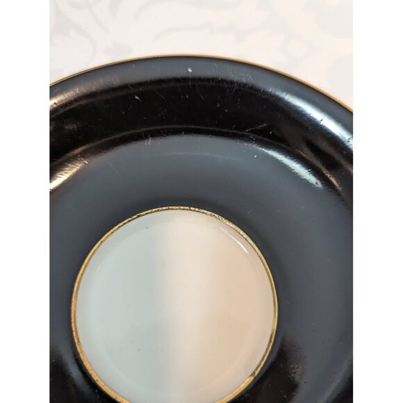 Vintage AYNSLEY Black Rose Teacup & Saucer - Picture 5 of 6